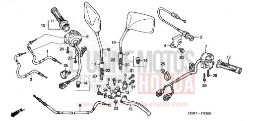 HEBELGRIFF/SCHALTER/KABEL (CBF600S6/SA6/N6/NA6) CBF600NA6 de 2006